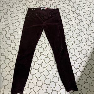 CAbi Skinny Corduroy Jeans in Deep Plum